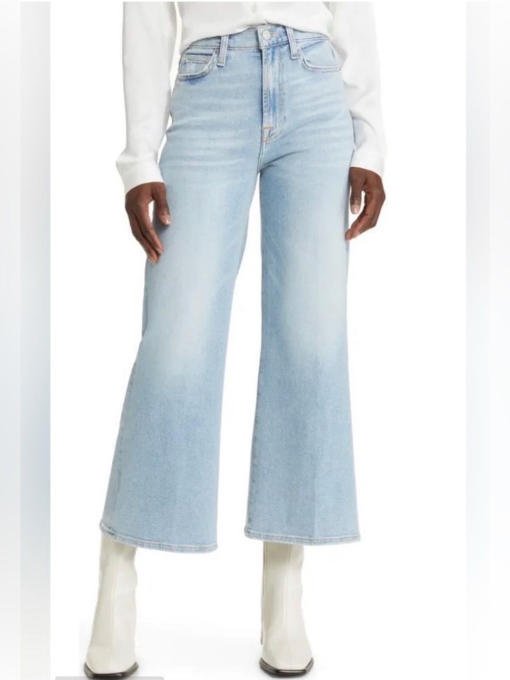 7 For All Mankind Ultra High Rise Cropped Jo in Luxe Vintage - Picture 2 of 12